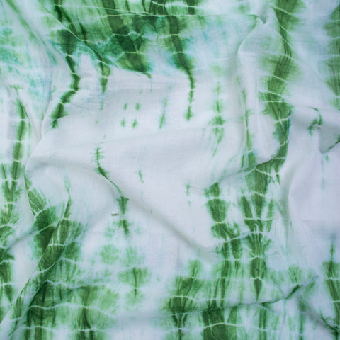 Green Tie Dye Cotton Fabric - 1stFabric