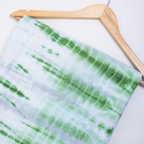 Green Tie Dye Cotton Fabric - 1stFabric