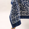 Indigo blue Tablecloth print cotton fabric -1st Fabric