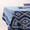 Pure Vegetable Dyed Blue Mud Cloth Tablecloth, Indian Indigo Dyed Blue Table Cover Table Cloths, Block Printing Table Linen, Tablecover