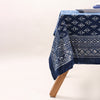 Pure Cotton Mud Hand Block Cotton Block Print, Indian Indigo Dyed Blue Printed Table Cover Table Cloths, Block Printing Table Linen, Cotton Tablecover