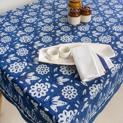  Floral Block Print Floral Indian Hand Block Printed blue print fabric