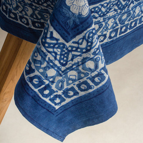 indigo blue cotton print fabric jaipur print fabric