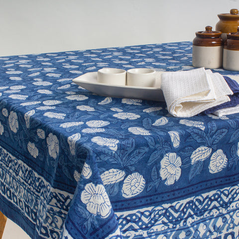 indigo blue cotton print fabric jaipur print fabric