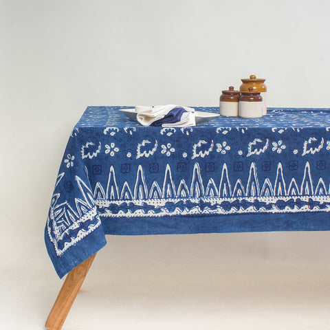 indigo blue cotton print fabric