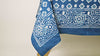 indigo blue tablecloth print cotton fabric